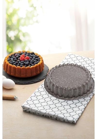 Karbon Çelik 22 Cm Yuvarlak Dilimli Tart Turta Kek Kalıbı Cin803khv Diğer