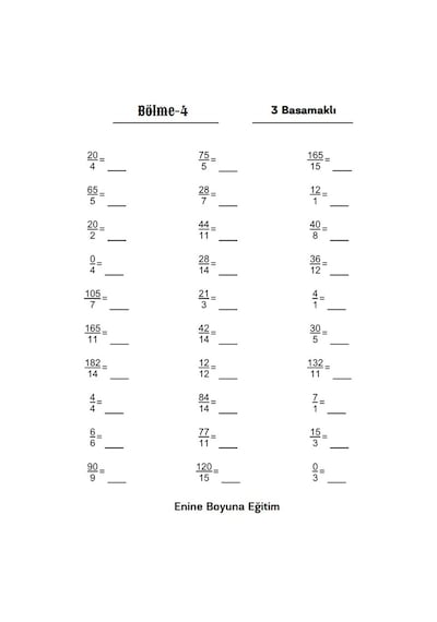 Herkes İçin Matematik Dört İşlem Alıştırmaları Süper Kitabı