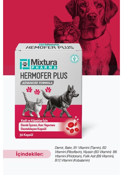 Mixtura Pharma Hemofer Forte Kedi Ve Köpek Kan Ve Demir Vitamini Kansızlığı Önleyici