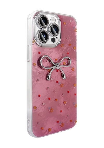 Apple Uyumlu iPhone 15 Pro Max Kılıf Kamera Korumalı Figürlü Zore Ponti Silikon Kapak Açık Pembe