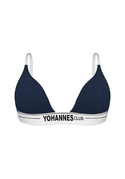Yohannes Club, Kadın Pamuklu İç Çamaşırı Takımı, Renk Seçenekli, Üçgen Sütyen-kemerli Boyshort-boxer Külot Lacivert