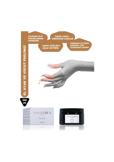 NOCHEBLA Shea Peeling Doğal Zeytinyağlı Ve Nemlendirici Vücut Peelingi (300 ml)
