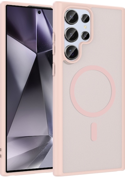 Alan Tech Samsung Uyumlu Galaxy S24 Ultra Kılıf M-safe Şarj Özellikli Zore Babet Kapak - Mavi