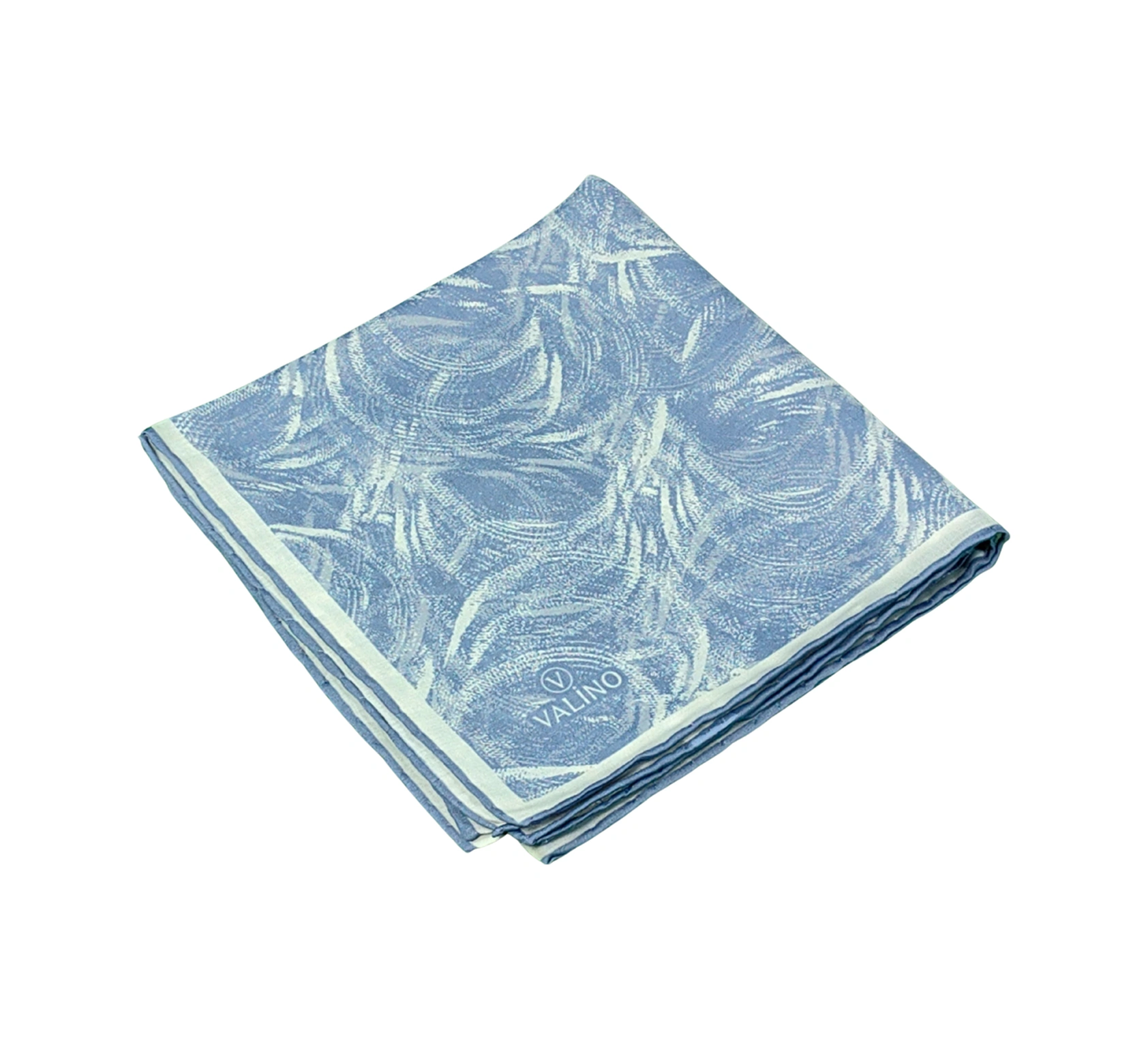 Mim Eşarp Valino Desenli Şifon Eşarp 90x90 Cm İndigo