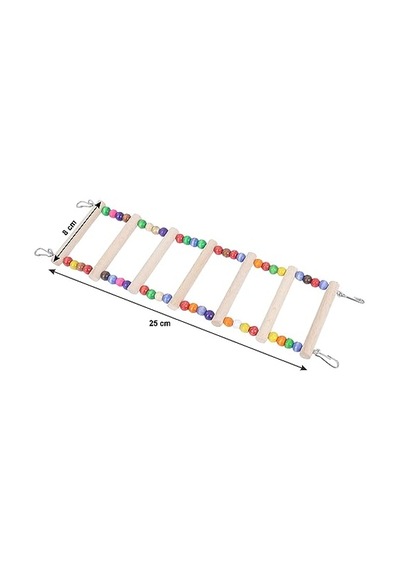 Kuş Merdiveni Kuş Tüneği Boy 25 Cm En 8 Cm 7 Basamaklı