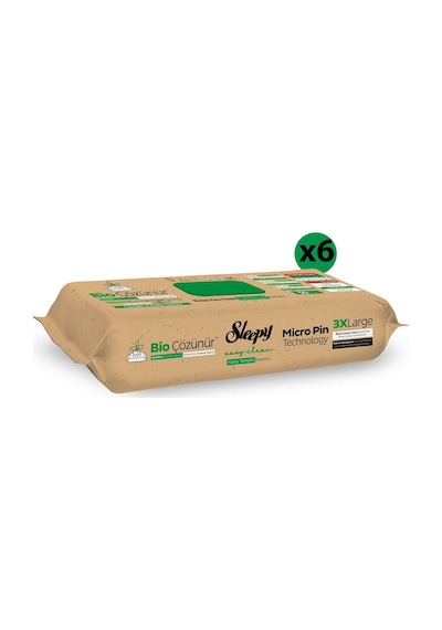 Sleepy Bio Çözünür Yüzey Temizlik Havlusu&Mendili Çay Ağacı&Misket Limonu 6x50 (300 Yaprak)