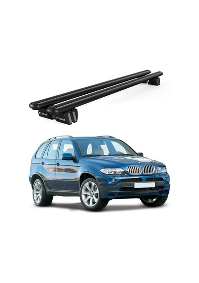 Pençe Bmw X5 E53 2003-2007 Uyumlu Siyah Ara Atkı 135cm Port Bagaj Tavan Barı