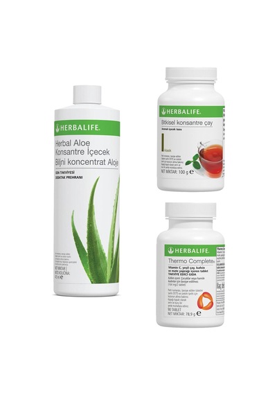 Herbalife Aloe Vera, Thermo Complete Ve Klasik 100gr Çay Birer Adet
