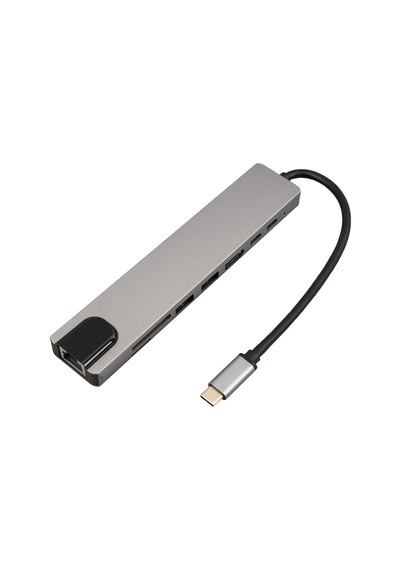 Powermaster Type-c 8in1 Hdmı Çok Fonksiyonlu Usb 3.0 Dock Station Apple Uyumlu MacBook - Pc - Playstation - Xbox