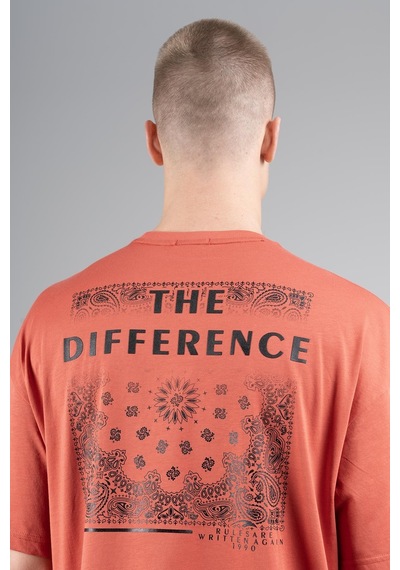 Maraton Sportswear Oversize Erkek Bisiklet Yaka Kısa Kol Basic Kiremit T-shirt 22694-kiremit Kiremit