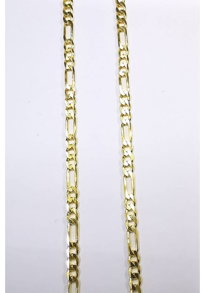 Omar Silver Unisex Figaro 3 Mm Gold Altın Kaplama Gümüş Kolye Zin