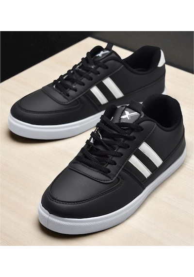 038 Rahat Taban Günlük Unisex Siyah Erkek Spor Ayakkabı Siyah