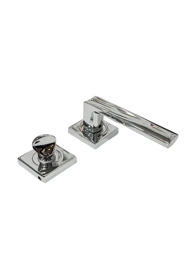 Sese Duru Modeli Rozetli Wc Kapı Kolu Krom Renk 200-203r-02-18