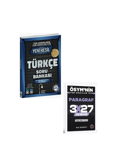 2027 Edebiyat Sokağı 2027 Tüm Zamanların Tüm Sınavları İçin Türkçe Soru Bankası+ Evp Akademi Paragraf