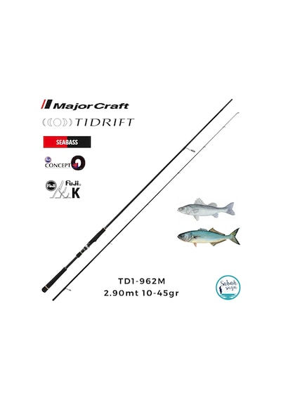 Major Craft Tidrift 1g Td1-962m Seabass 2.90mt 10-45gr 2p Spin Kamış Standart