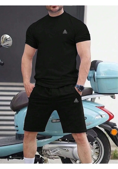 Ufo Logo T-shirt Şort - Siyah Alt Üst Kombin Şort Tişört Takım Baskılı Oversize Bisiklet Yaka Siyah Ufo Logo T-shirt Şort - Siyah Alt Üst Kombin Şort Tişört Takım Baskılı Oversize Bisiklet Yaka Siyah
