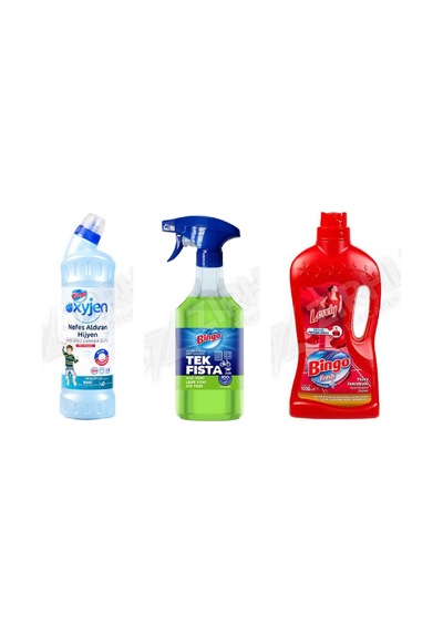 Bingo Oksi Jen 750 Ml + Yağ Çözücü 900 Ml + Yüzey Tem. Fresh 2.5 Lt 3'lü Set Diğer