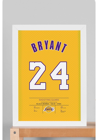 Kobe Bryant Forma Çerçeveli Tablo - Los Angeles Lakers Nba Jersey