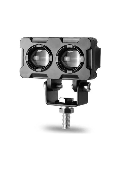 Beyaz Sarı Led Robot Çift Göz Off Road, Motosiklet Sis Farı Çalışma Lambası 12-24v 50w