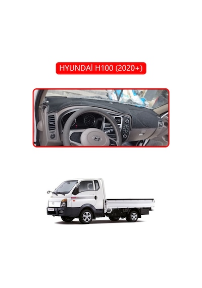 Hyundai H100 2020+torpido Koruma Halısı Kırmızı Kenar