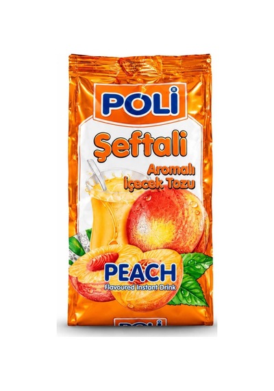 Poli Şeftali Aromalı Sıcak İçecek Tozu 300 Gr Pratik Ve Lezzetli Toz İçecek 300 G