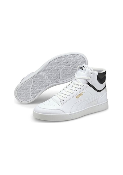 PUMA 38074801 SHUFFLE MID WHITE WHITE UNİSEX BASKET/SPOR AYAKKABI Beyaz