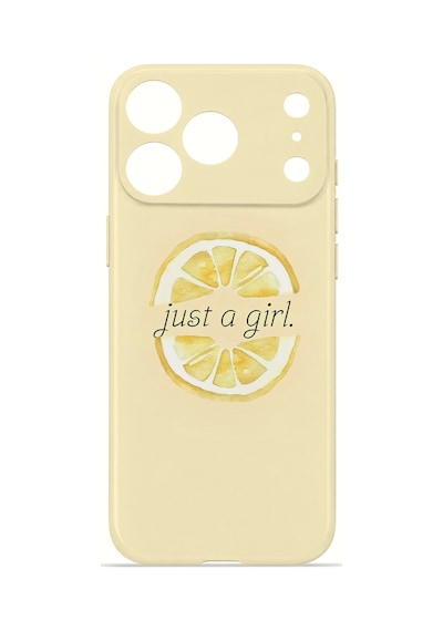 Apple iPhone Uyumlu 17 Pro Max Vorian İnce Kamera Korumalı Mika Kılıf Just A Girl Lemon Just A Girl Lemon Mika