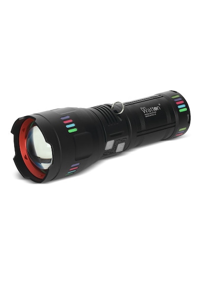 Watton Lazer Etkili Profesyonel El Feneri Watton Wt-631- 30,000 Lümen Siyah