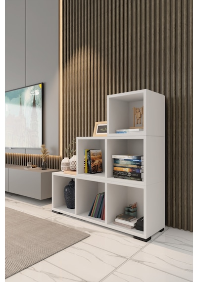 Yvz Home Neptün-1 Kitaplık Beyaz Yvz Home Neptün-1 Kitaplık Beyaz