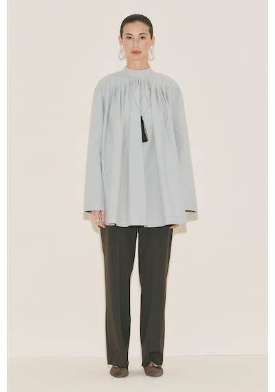 Manuka Pliseli Tunik Mavi Ss26tnk00004-22 Mavi