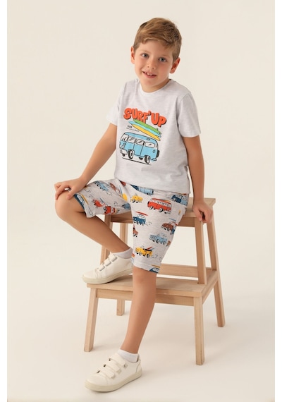 Rolypoly California Beach Kar Melanj Erkek Çocuk Bermuda Takım 5274-42954 Kar Melanj