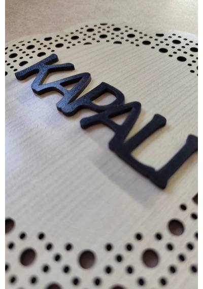 Hazeran Rattan Desenli Modern Açık/kapalı Tabelası - Akçaağaç