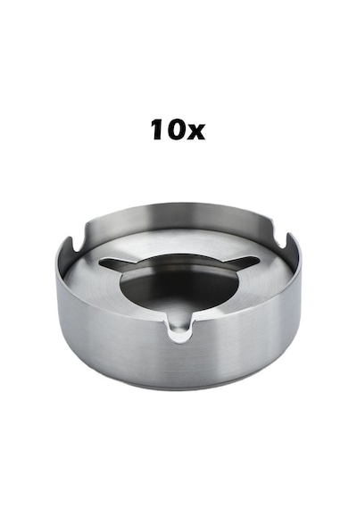 10 Adet Çelik 8 Cm Kafe Restaurant Lokanta Yuvarlak Kül Tablası Küllük Cin955-10