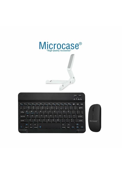 Microcase Honor Pad X8b 11 İnch İle Uyumlu Bluetooth Klavye Tr Sticker + Bluetooth Mouse + Tablet Standı - Al2765