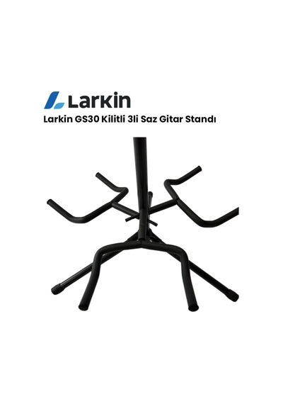 Larkin Gs30 Kilitli Çoklu 3lü Üçlü Gitar Bağlama Standı Sehpası