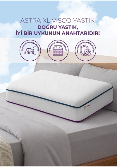 Ortopedik Visco Yastık - Astra Xl Beyaz
