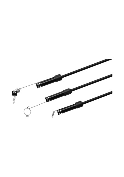 3'ü 1 Arada Endeskop Kamera Mikrofon Usb Ve Tip-c 6 Led Su Geçirmez 10 Metre Borescope Yılan Kamera Siyah 5 Metre