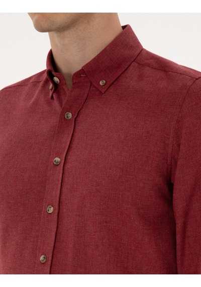 Pierre Cardin Erkek Bordo Gömlek Desenli 50316751-vr014 Bordo