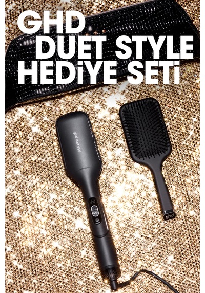 Duet Style 2’Si 1 Arada Saç Şekillendirme Hediye Seti (Tarak + Isıya Dayanıklı Kılıf)