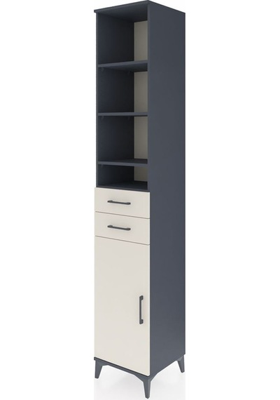 Hyperion Dolap 6 Raflı 2 Çekmeceli Tek Kapaklı 44x44x243 Antrasit-aytaşı Antrasit Hyperion Dolap 6 Raflı 2 Çekmeceli Tek Kapaklı 44x44x243 Antrasit-aytaşı Antrasit