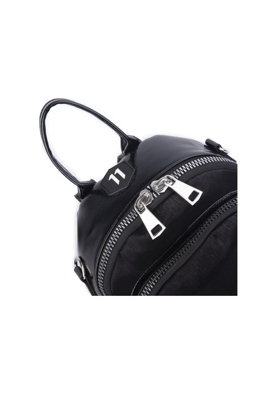 Nas Bag Kadın Dönüştürülebilir Sırt Ve Omuz Çantası Şık Geniş Fermuarlı Çanta 24x31x14 Cm Siyah Simli Çok Renkli
