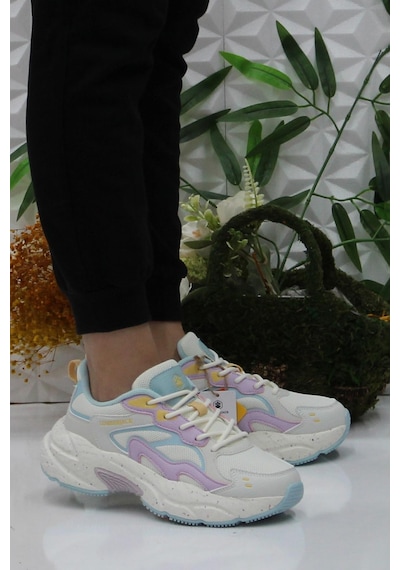 Lumberjack Fanto Kırık Beyaz Rahat Sneaker Kadın Ayakkabı 001