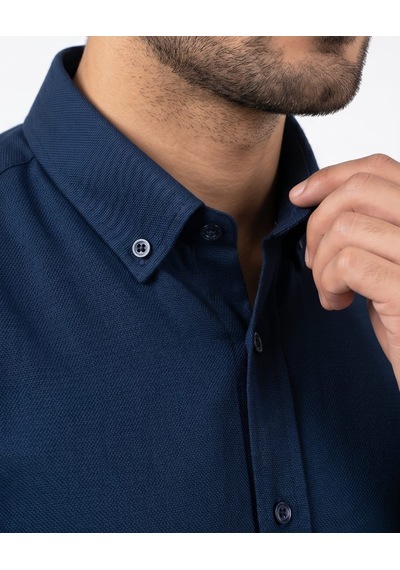 Özeniş Erkek Oxford Gömlek Regular Fit Düğmeli Yaka Kolay Ütülenebilir Pamuklu Lacivert Özeniş Erkek Oxford Gömlek Regular Fit Düğmeli Yaka Kolay Ütülenebilir Pamuklu Lacivert