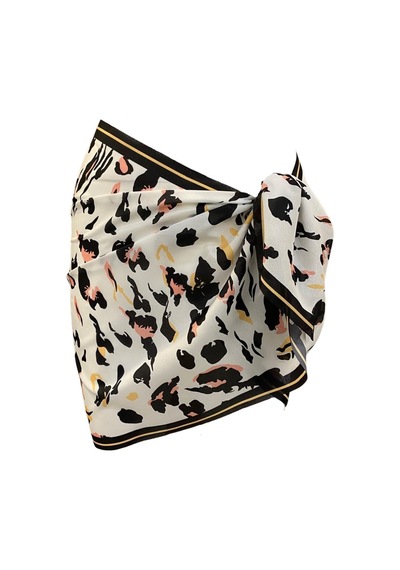 Tarzını Seç Kısa Pareo - Leopar Model 150x50 Cm Çok Renkli