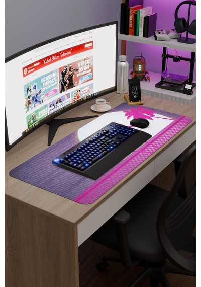 Hotline Miami Kaymaz Dikişli Kauçuk Oyuncu Mousepad V4 - 90x40 Xxl Gaming Mouse Pad Fare Altlığı