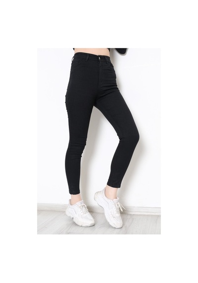 Mokashopin - Dar Paça Kot Pantolon Siyah - 10801.1431. 001