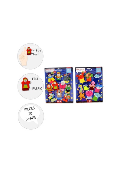 2 Set 20 Parça Tox Masal Kahramanları ve Deniz Canlıları Parmak