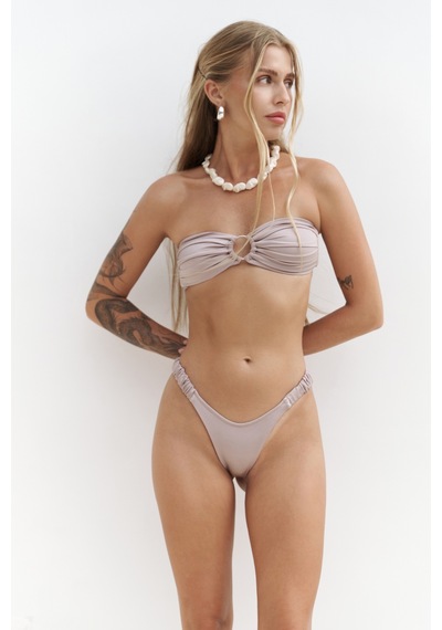 Mai Collection Mai Studios Co. Zahira Ön Halka Detay Straplez Lila Bikini Üstü Lila