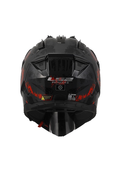 Ls2 Pioner 2 Crazy Kask Mat Siyah - Gri - Kırmızı