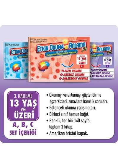Adeda Etkin Okuma ve Anlama Seti-3.Kademe